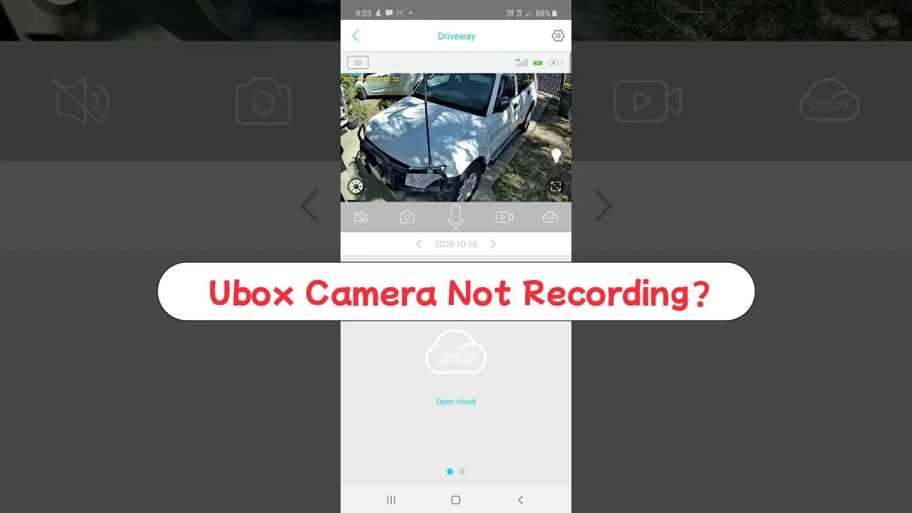 Ubox Camera Not Recording