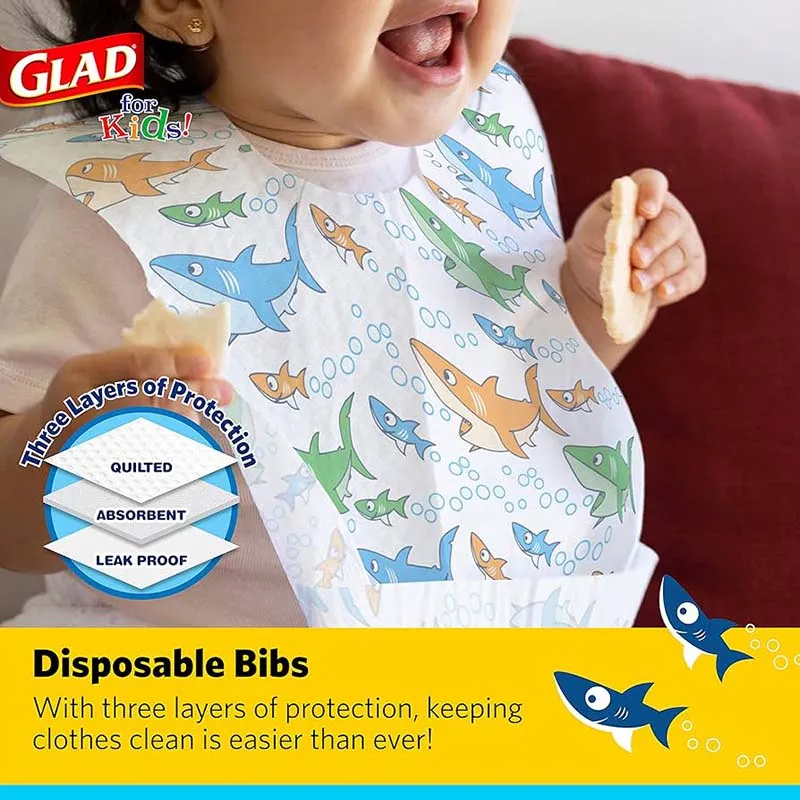 glad disposable bibs