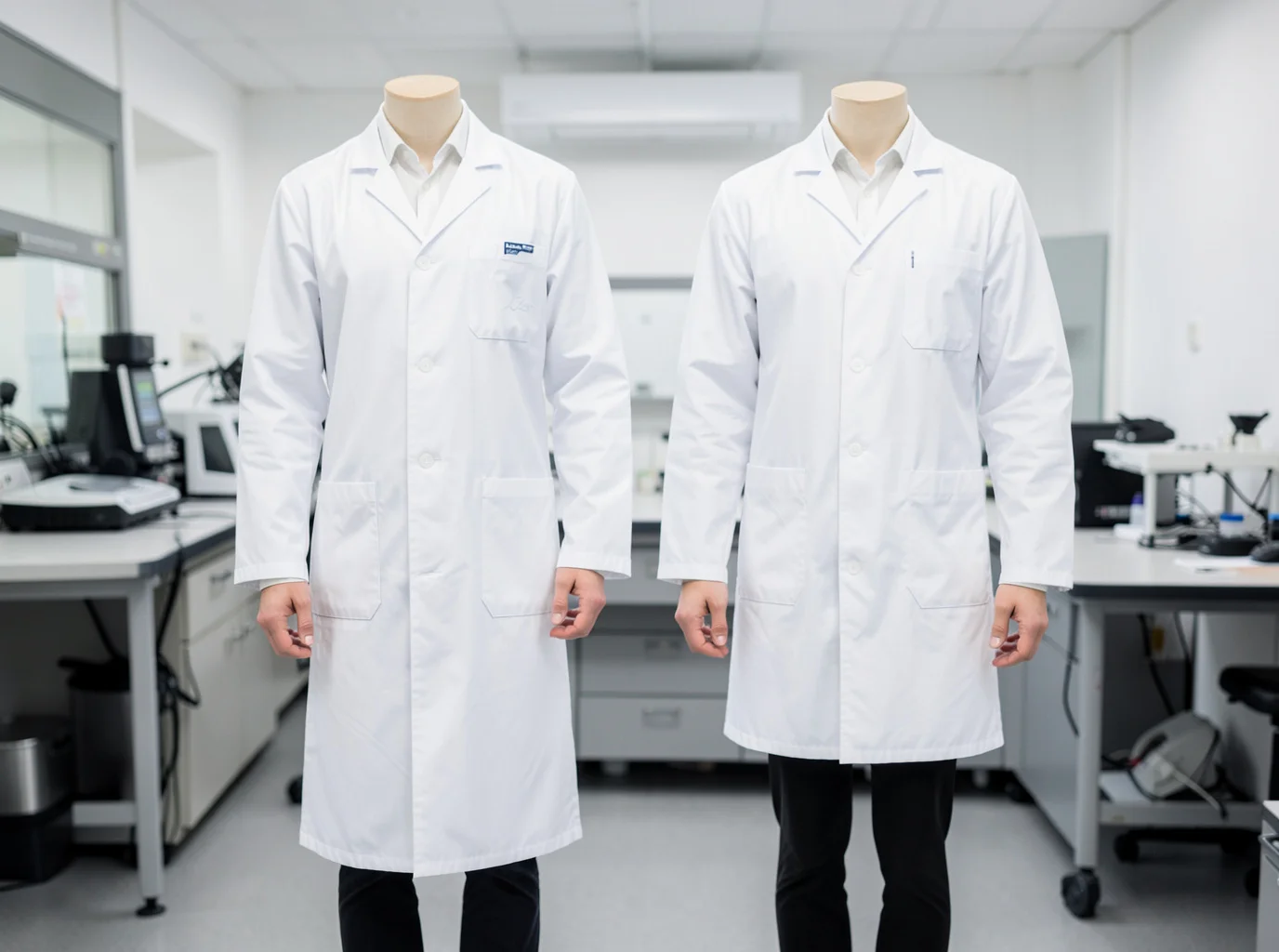 compare lab coat and lab jacket