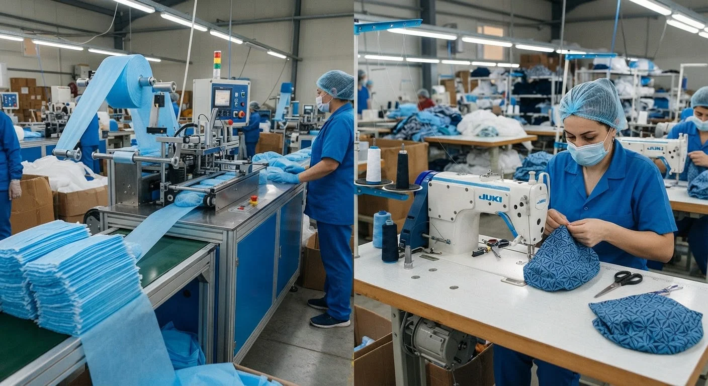 Surgical cap manufacturing process