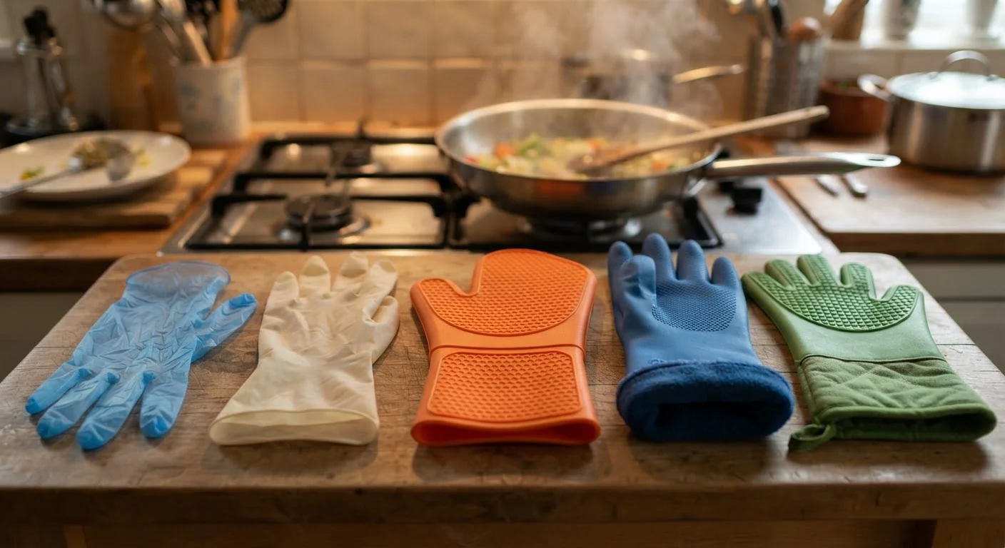Nitrile vs latex vs neoprene rubber gloves heat resistance comparison