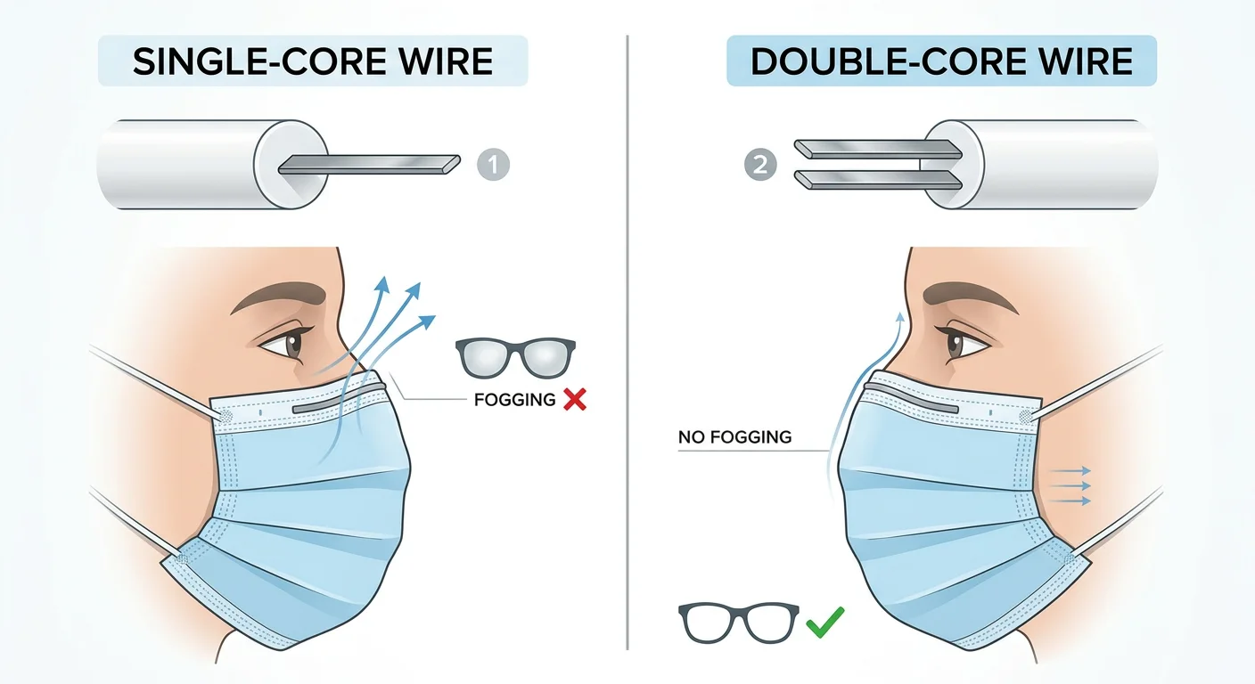Double-Core vs Single-Core Face Mask Nose Wire