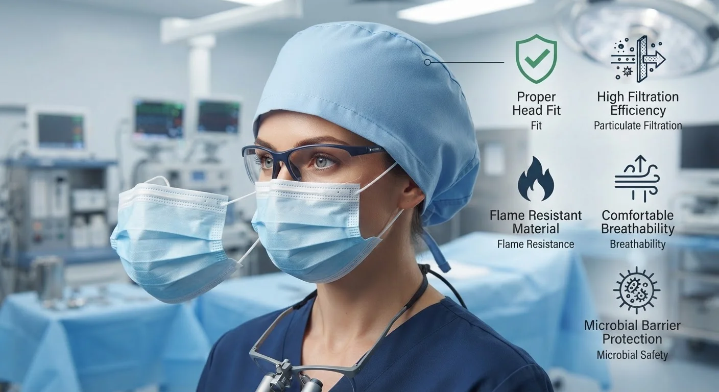Surgical cap standards for infection control and operating room safety
