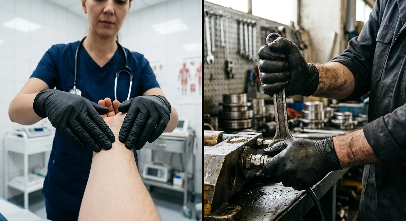 Industrial nitrile gloves